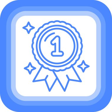 Madalya. Web simgesi basit illüstrasyon