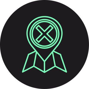 Vektör konumu simge illüstrasyonu