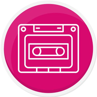 Kaset. Web simgesi basit illüstrasyon