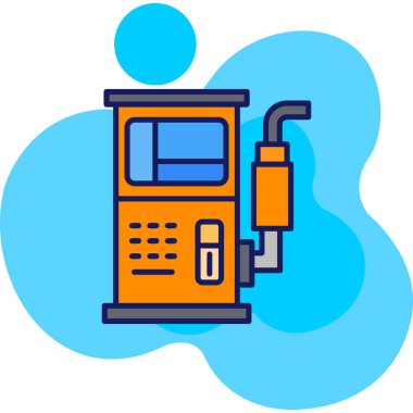 benzin istasyonu vektör simgesi modern basit vektör illüstrasyonu