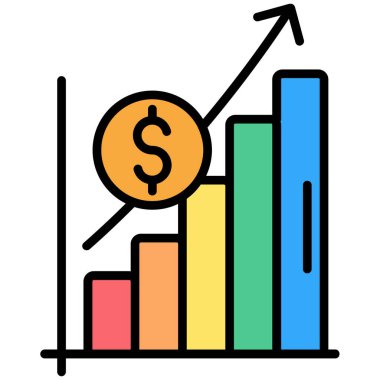 iş grafiği grafik vektörü simgesi