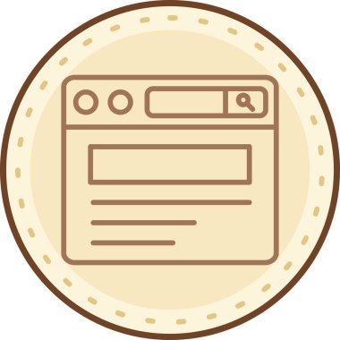 Tarayıcı simgesini, basit vektör çizim