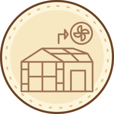 Bir ev simgesinin vektör illüstrasyonu