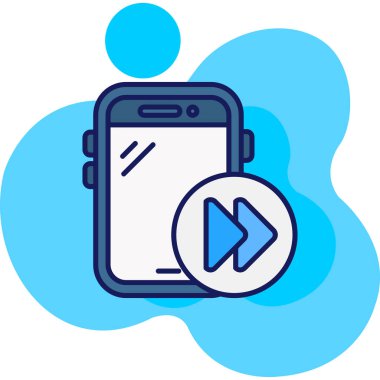 Akıllı telefon. Web simgesi basit illüstrasyon