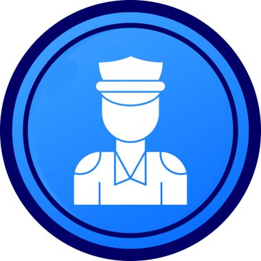 polis simgesi vektör illüstrasyonu