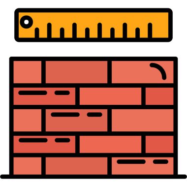 tuğla ikonu vektör illüstrasyonu