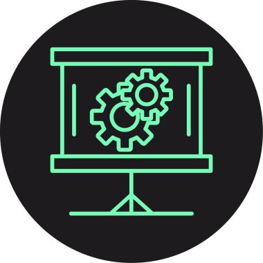 vektör lcd simgesi illüstrasyonu