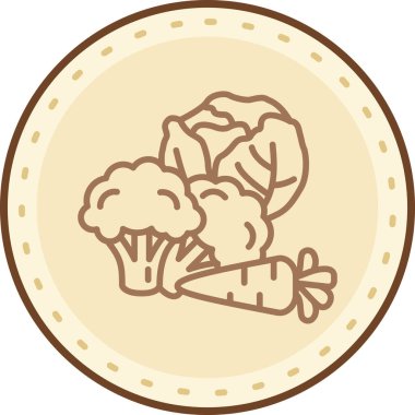 Bir kruvasanın çizgi film stili çıkartması