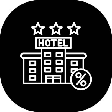 Moda tarzında izole edilmiş otel simgesi