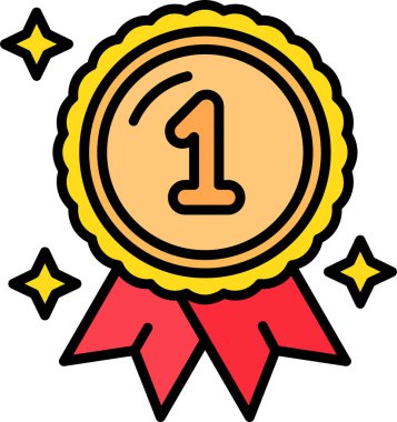 Madalya Ödülü simgesi. vektör çizim