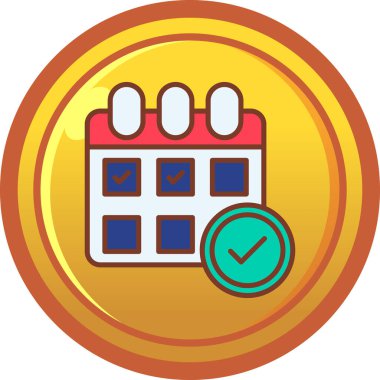 Takvim simgesi vektör illüstrasyonu