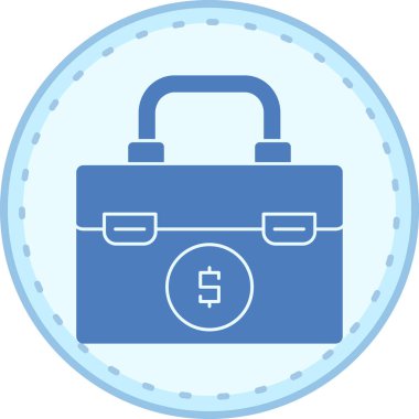 Evrak çantası. Web simgesi vektör illüstrasyonu