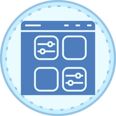 Web arayüzü simgesi, vektör illüstrasyonu