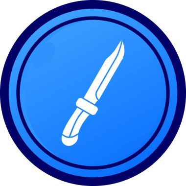 Kılıç simgesi mavi vektör