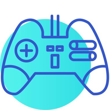 Oyun denetleyici simgesi. Web için oyun konsolu vektör simgelerinin basit illüstrasyonu