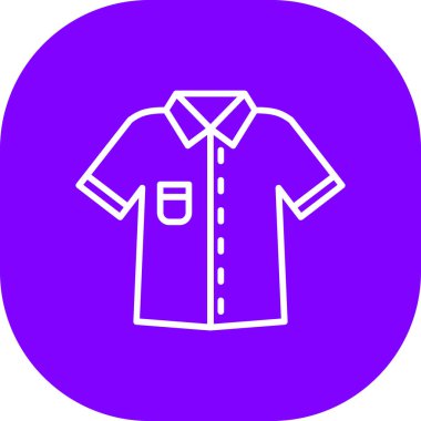 Benzersiz gömlek ikonu vektör illüstrasyonu