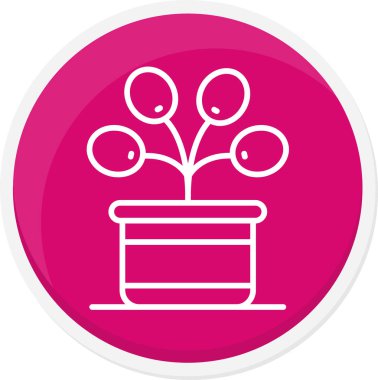 trend biçimi izole edilmiş arkaplanda bitki simgesi