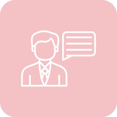 Konuş. Web simgesi basit illüstrasyon