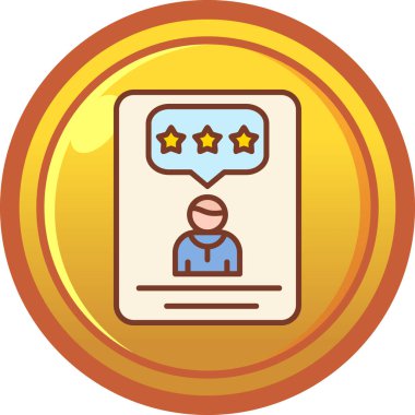 gözden geçirme derecelendirme simgesi, modern tasarım illüstrasyonu