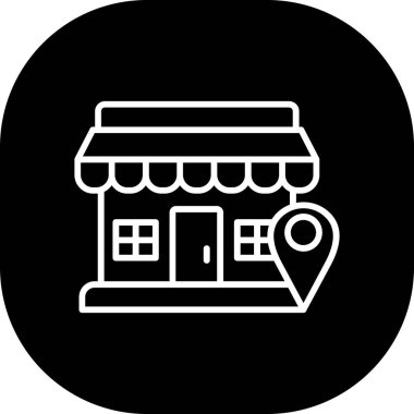 dükkan simgesi, vektör illüstrasyonu