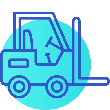forklift. Web simgesi basit illüstrasyon