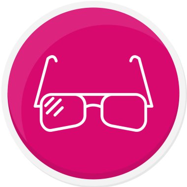 Gözlük. Web simgesi basit illüstrasyon