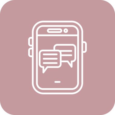 Sohbet simgesi vektör illüstrasyonu