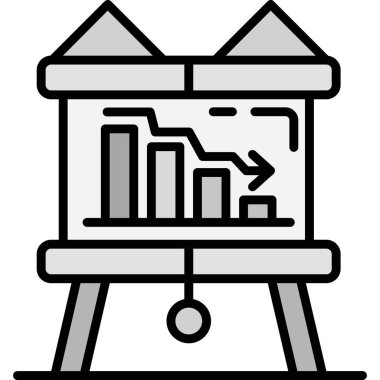 çizelge grafik çizelgesi simgesi dış hat biçiminde