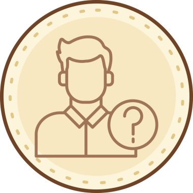 Adamım. Web simgesi basit illüstrasyon