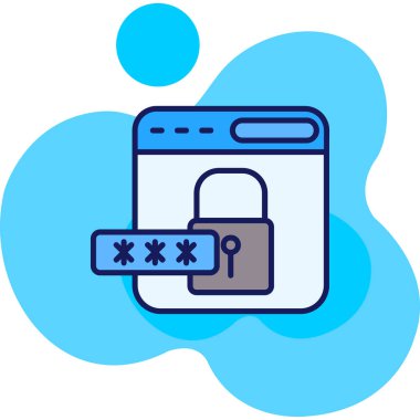 Parola kilidi parola simgesi - taslak biçimi