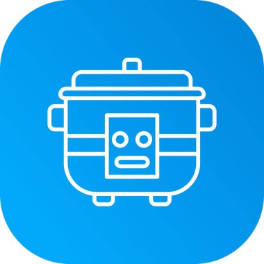 Bir robot simgesinin vektör illüstrasyonu