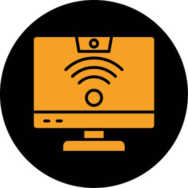 Bilgisayar. Web simgesi vektör illüstrasyonu