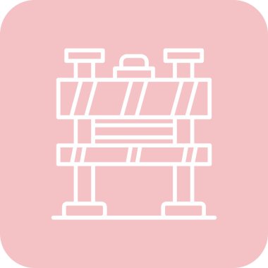 Yedek kulübesi Web simgesi basit illüstrasyon