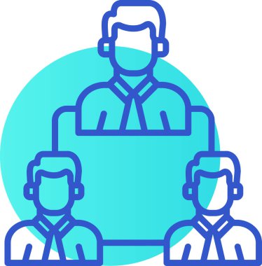 Çağrı merkezi müşteri simgesi. ana hat müşteri merkezi müşteri vektör renk çizgisi izole edildi