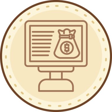 Dolar. Web simgesi basit illüstrasyon