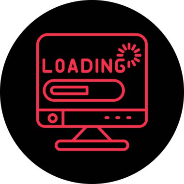 Simge yükleniyor, vektör illüstrasyonu