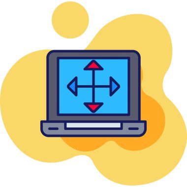 Bilgisayar. Web simgesi basit illüstrasyon