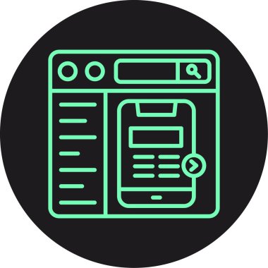 vektör lcd simgesi illüstrasyonu