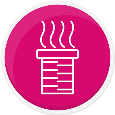 İzole edilmiş uzun gölgeli sıcak su kabının çizimi