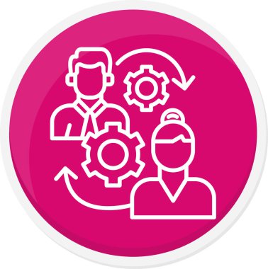 Takım çalışma kutsal kişilerin resmi, vektör çizim