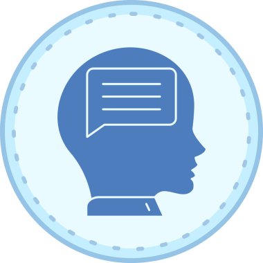 Beyin. Web simgesi basit illüstrasyon