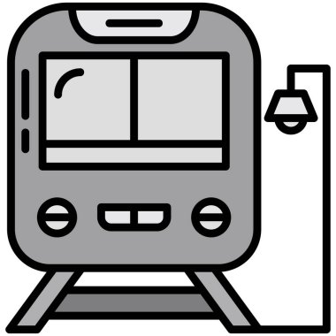 tren. Web simgesi basit illüstrasyon