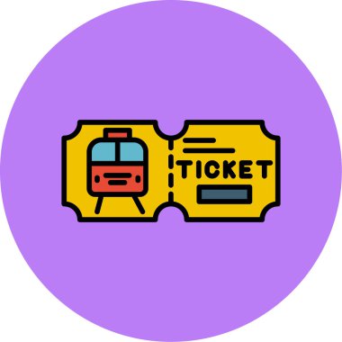 Bilet. Web simgesi basit illüstrasyon