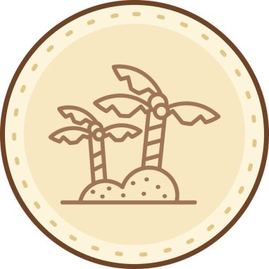 Modern ağaç simgesinin vektör illüstrasyonu