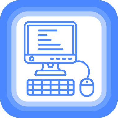 Bilgisayar. Web simgesi basit illüstrasyon