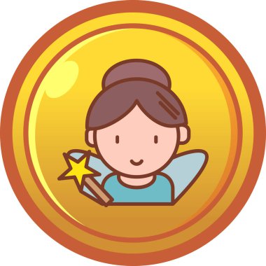 Bozuk para vektörü illüstrasyonlu kız