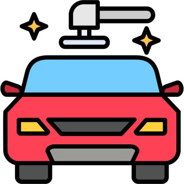 dosya özeti biçiminde araba yıkama servisi simgesi