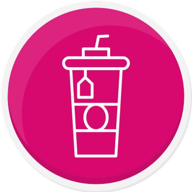 Modern kahve ikonunun vektör illüstrasyonu