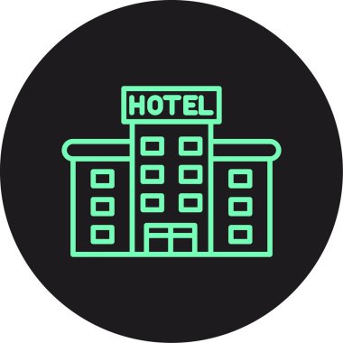 vektör otel simgesi çizimi