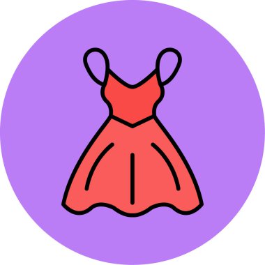 elbise simgesi vektör illüstrasyonu